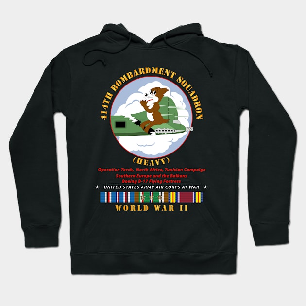 414th Bombardment Squadron (Heavy) - AAC w  WWII  EU SVC Hoodie by twix123844